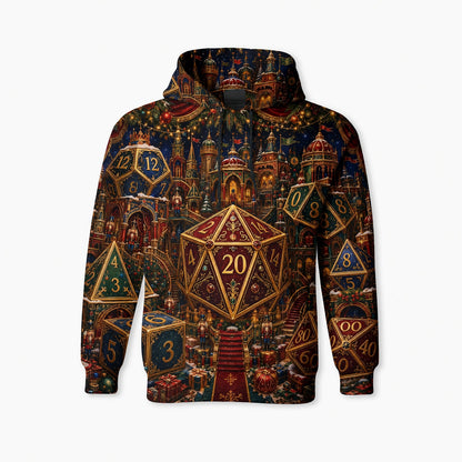 Christmas Dice Village AOP T-Shirt - Fantasy Holiday Streetwear