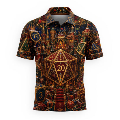 Christmas Dice Village AOP T-Shirt - Fantasy Holiday Streetwear