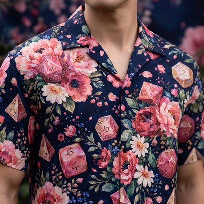 Dice Floral Hawaiian Shirt - RPG Gaming Apparel
