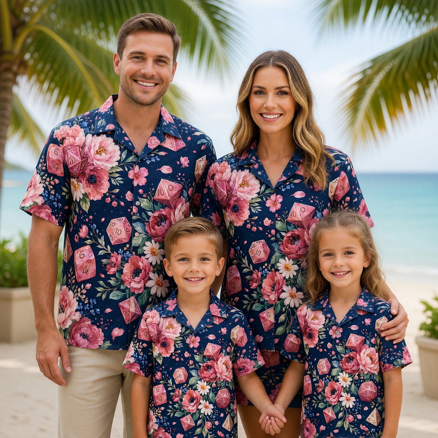 Dice Floral Hawaiian Shirt - RPG Gaming Apparel