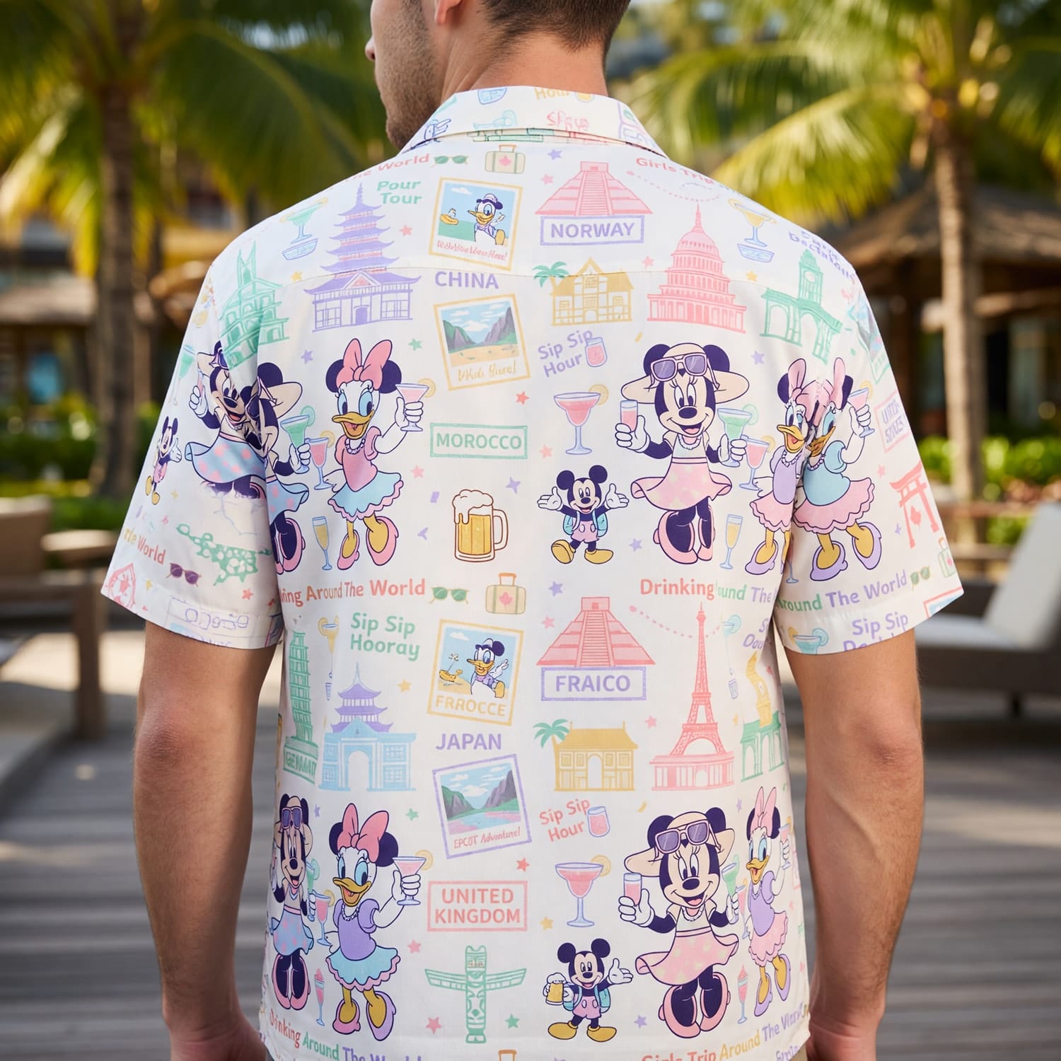 World Park Drinking Around The World Hawaiian Shirt - Girls Trip Pattern