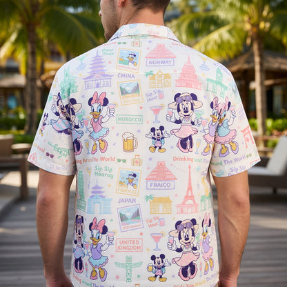 World Park Drinking Around The World Hawaiian Shirt - Girls Trip Pattern