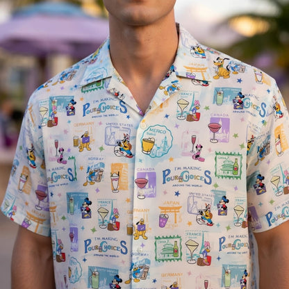 I'm Making Pour Choices Around The World Hawaiian Shirt World Park Mouse & Friends
