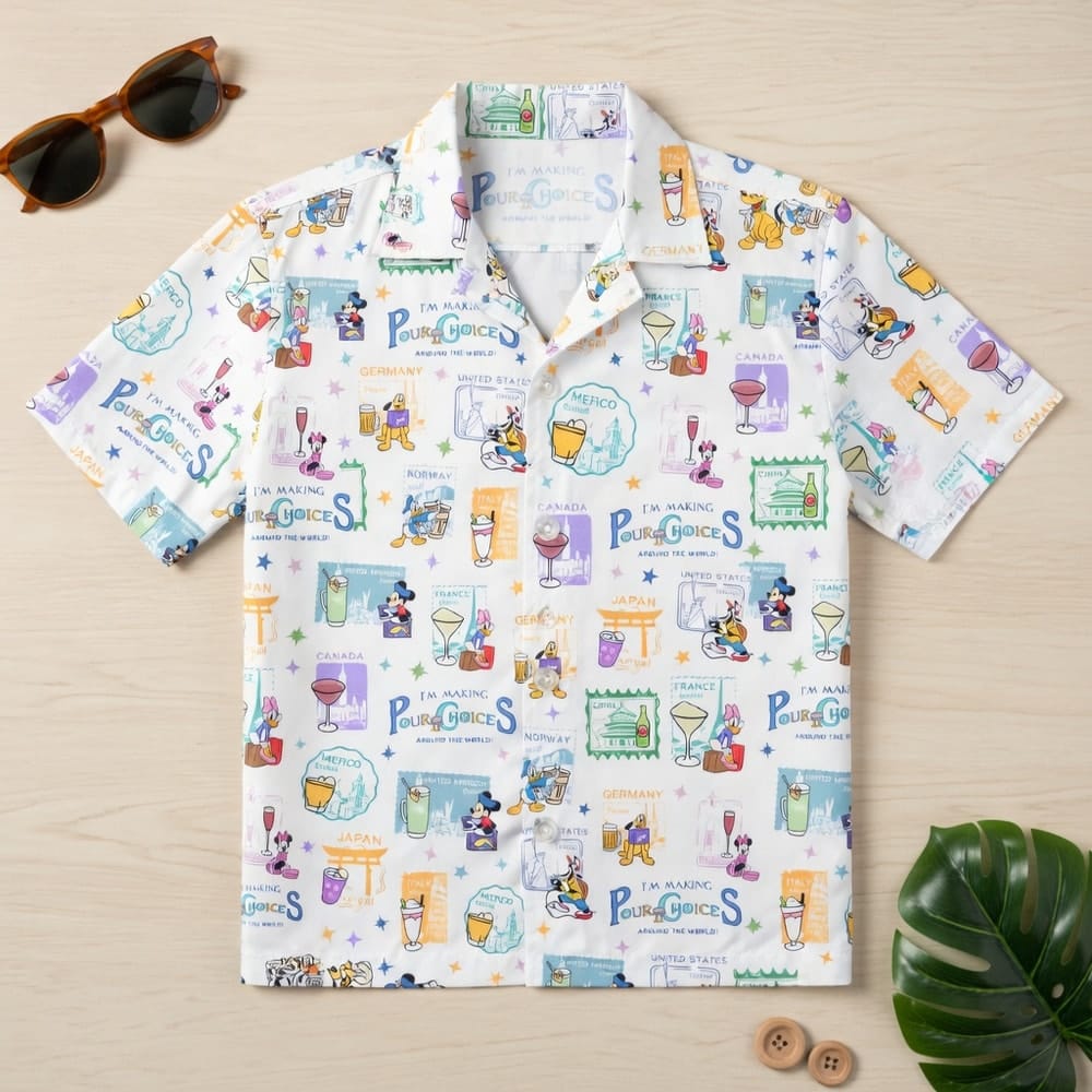 I'm Making Pour Choices Around The World Hawaiian Shirt World Park Mouse & Friends