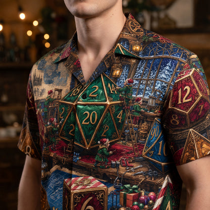 Christmas Dice Hawaiian Shirt - Fantasy Holiday Apparel