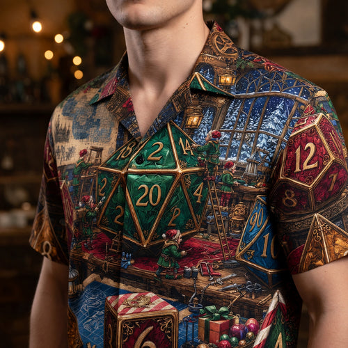 Christmas Dice Hawaiian Shirt - Fantasy Holiday Apparel