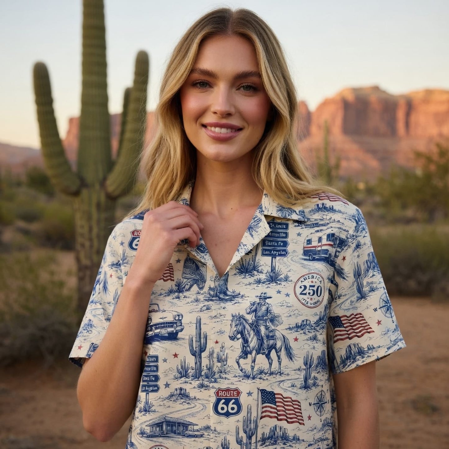America 250 Classic Road Trip 1776-2026 Vintage Premium Hawaiian Shirt - HW1DOC1001