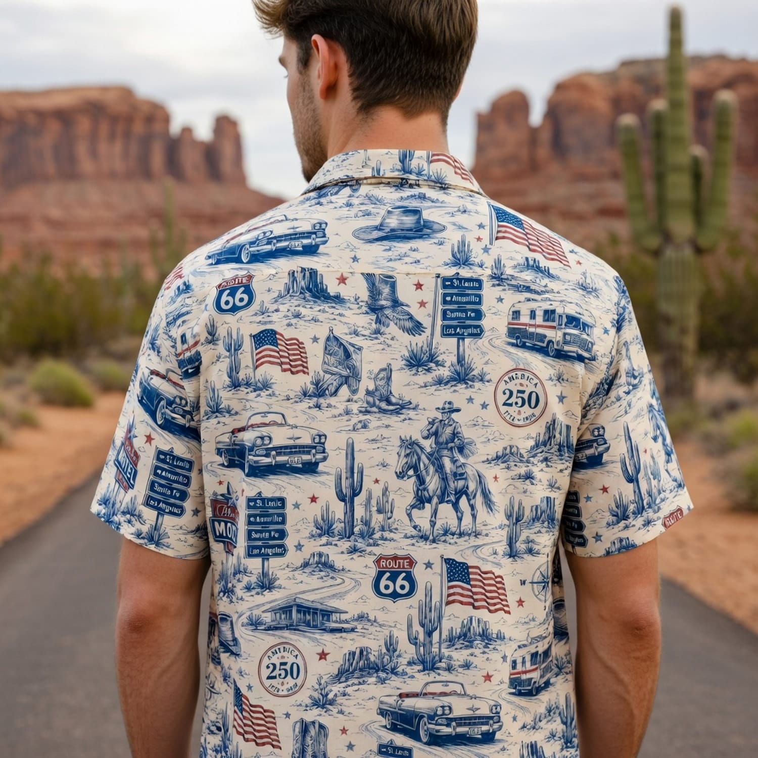 America 250 Classic Road Trip 1776-2026 Vintage Premium Hawaiian Shirt - HW1DOC1001
