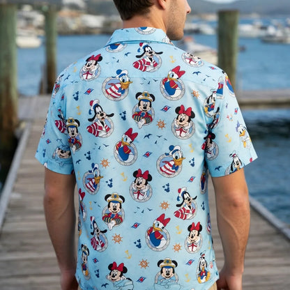 Cruise Vacation Mouse Duck Lady Duck Silly Dog Hawaiian Shirt