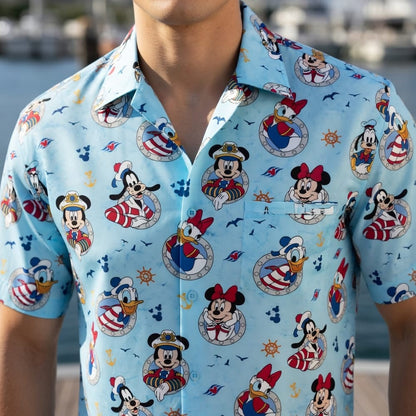 Cruise Vacation Mouse Duck Lady Duck Silly Dog Hawaiian Shirt