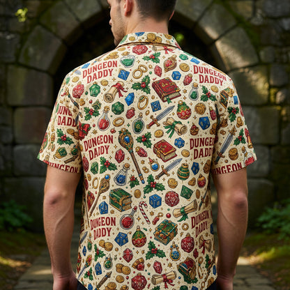 Dungeon Daddy Hawaiian Shirt - Christmas RPG Holiday Apparel