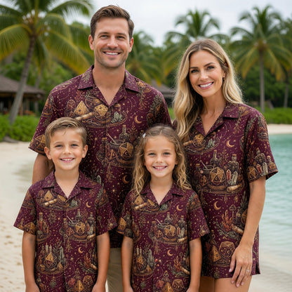 Mystic Fantasy Dice Hawaiian Shirt - Celestial Witch Alchemy