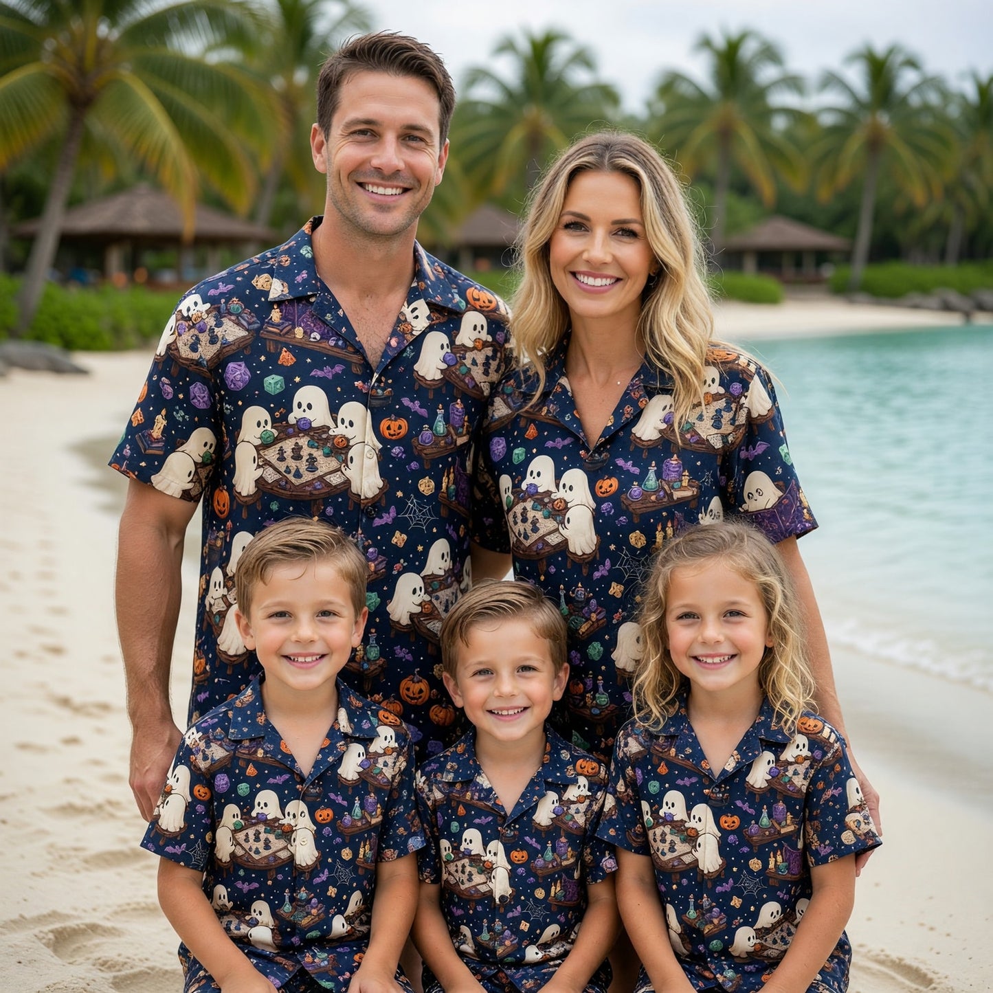 Ghost Hawaiian Shirt - Spooky Halloween RPG Gaming Apparel