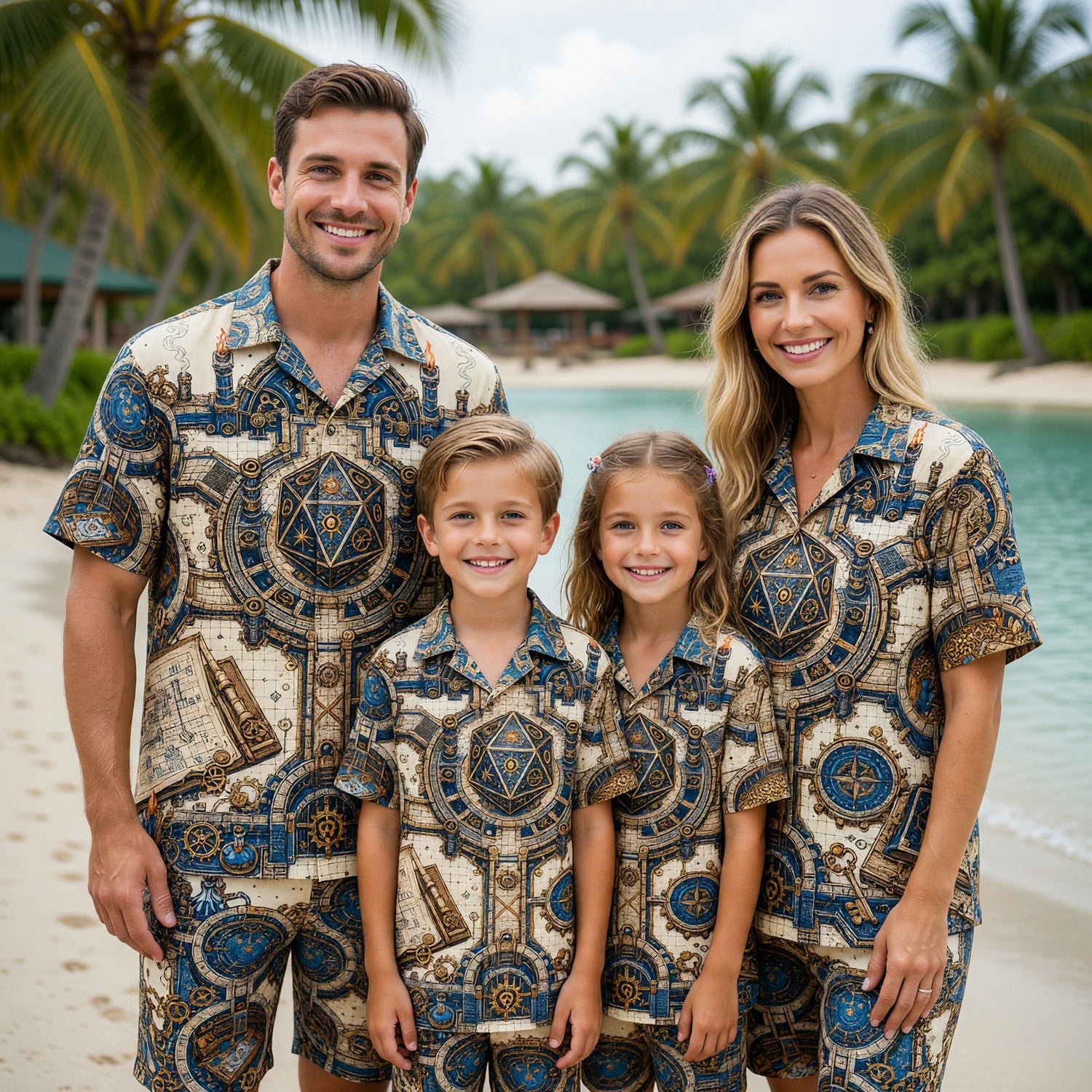 Steampunk D20 RPG Hawaiian Shirt - Fantasy Tabletop Gaming Apparel