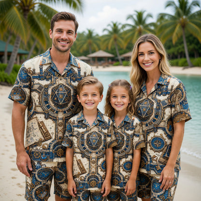 Steampunk D20 RPG Hawaiian Shirt - Fantasy Tabletop Gaming Apparel