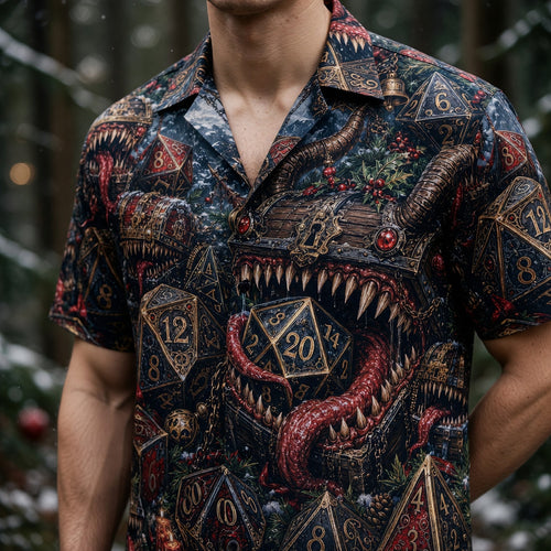 Mimic Christmas Hawaiian Shirt - Fantasy RPG Holiday Apparel
