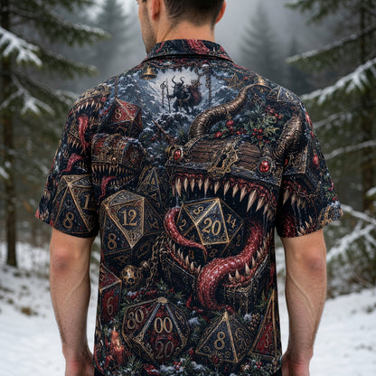 Mimic Christmas Hawaiian Shirt - Fantasy RPG Holiday Apparel
