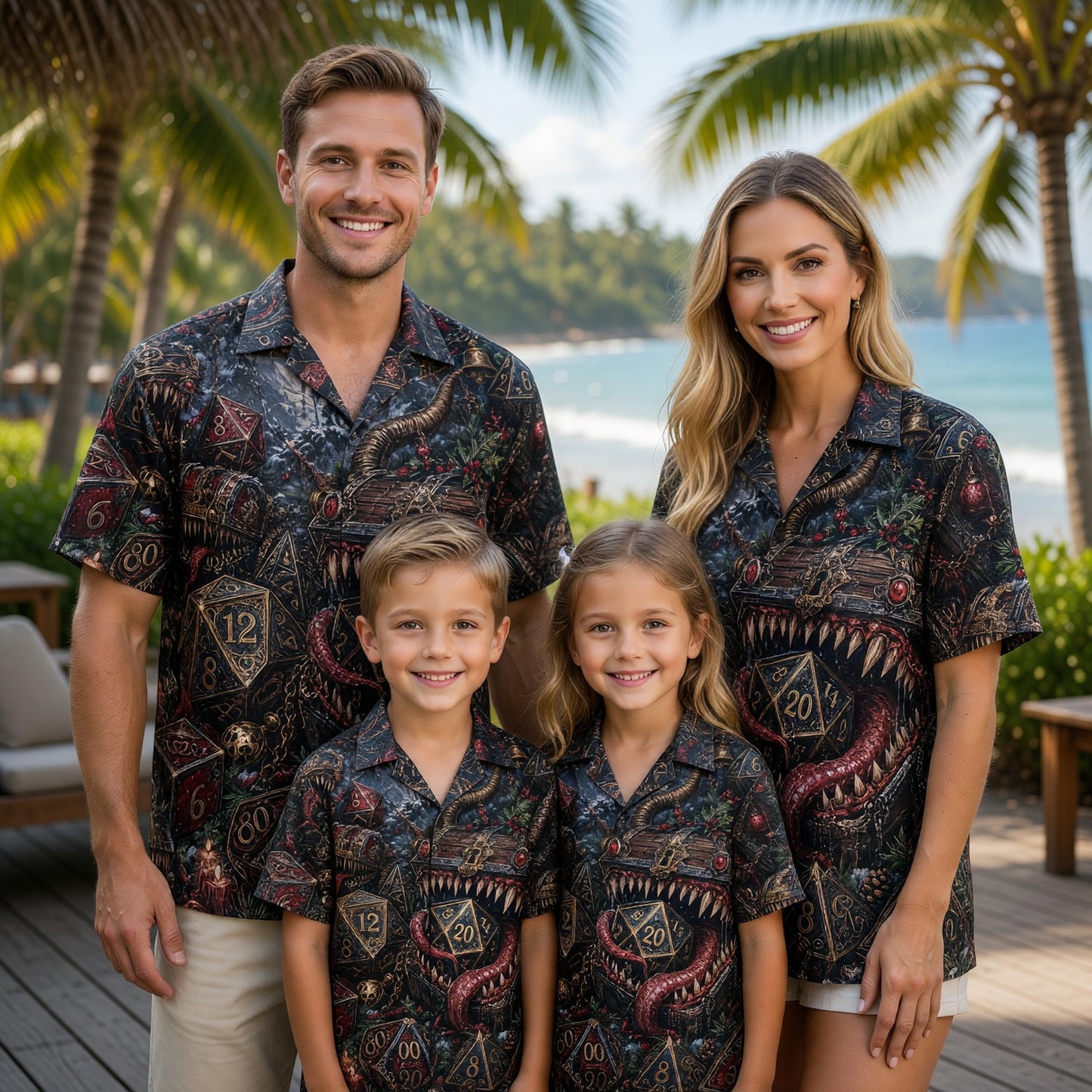 Mimic Christmas Hawaiian Shirt - Fantasy RPG Holiday Apparel