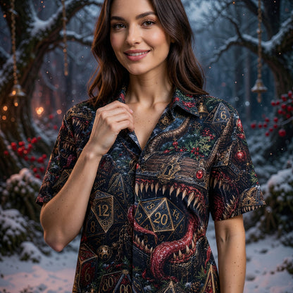 Mimic Christmas Hawaiian Shirt - Fantasy RPG Holiday Apparel