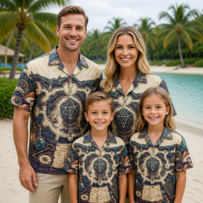 Fantasy Dungeon Map Hawaiian Shirt - RPG Adventure Style