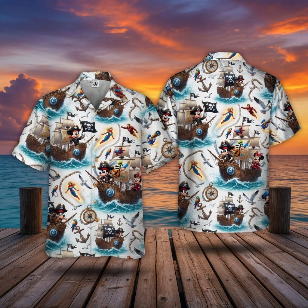 Mouse Pirate Premium Hawaiian Shirt - Men's