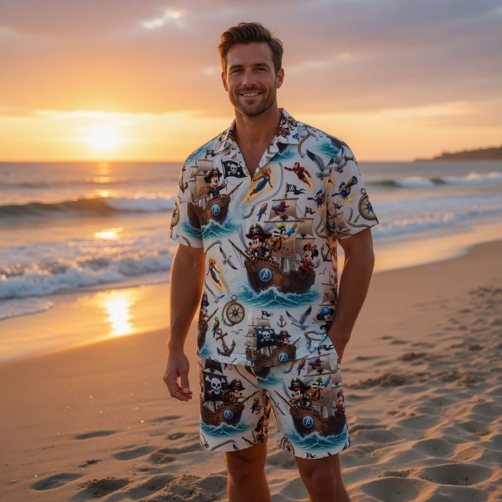 Mouse Pirate Premium Hawaiian Shirt - Men's