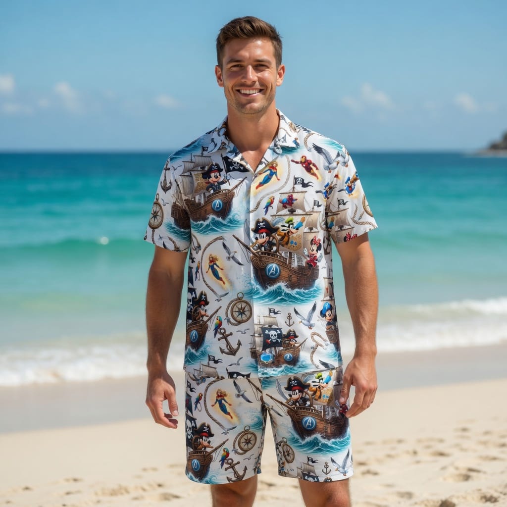 Mouse Pirate Premium Hawaiian Shirt - Men's