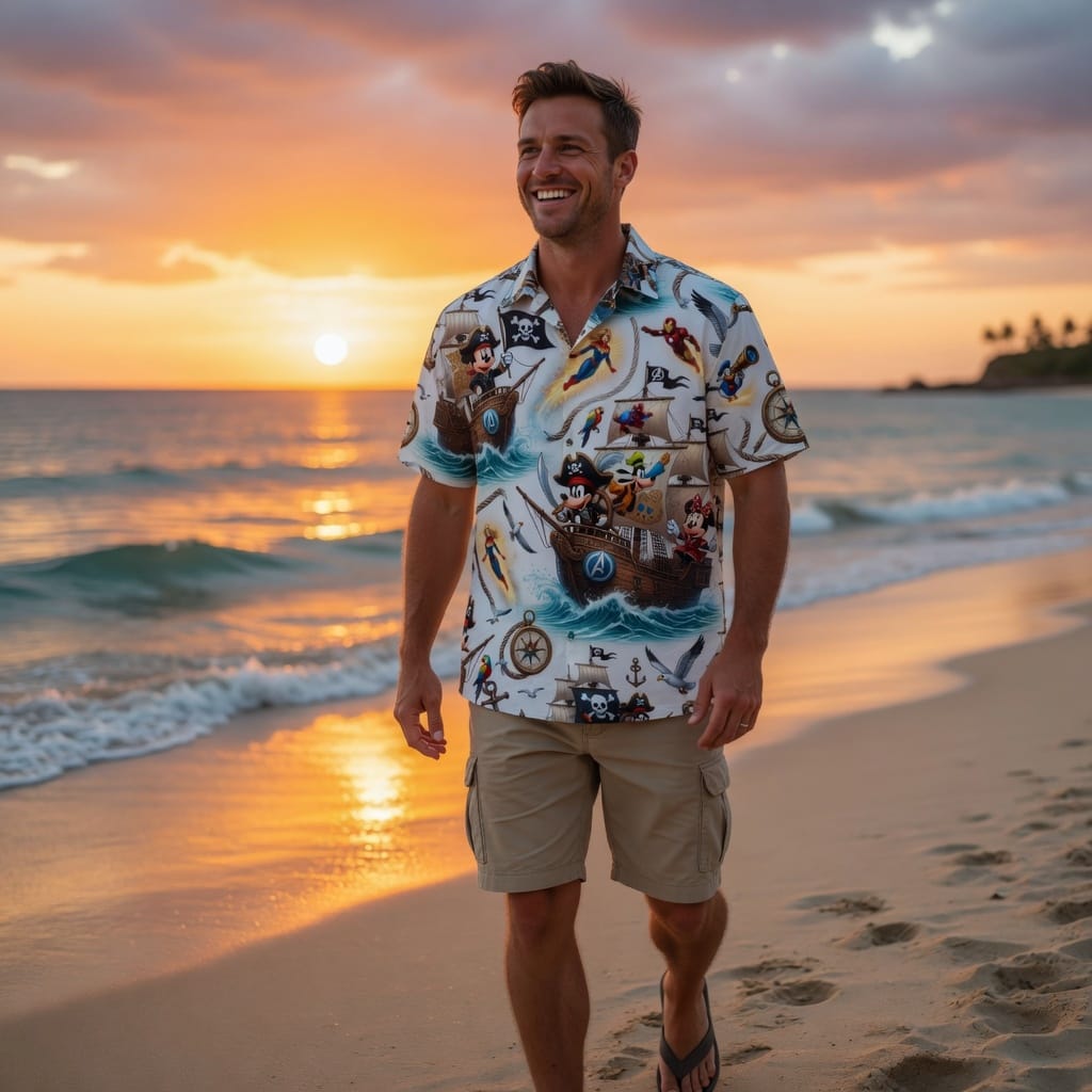 Mouse Pirate Premium Hawaiian Shirt - Men's