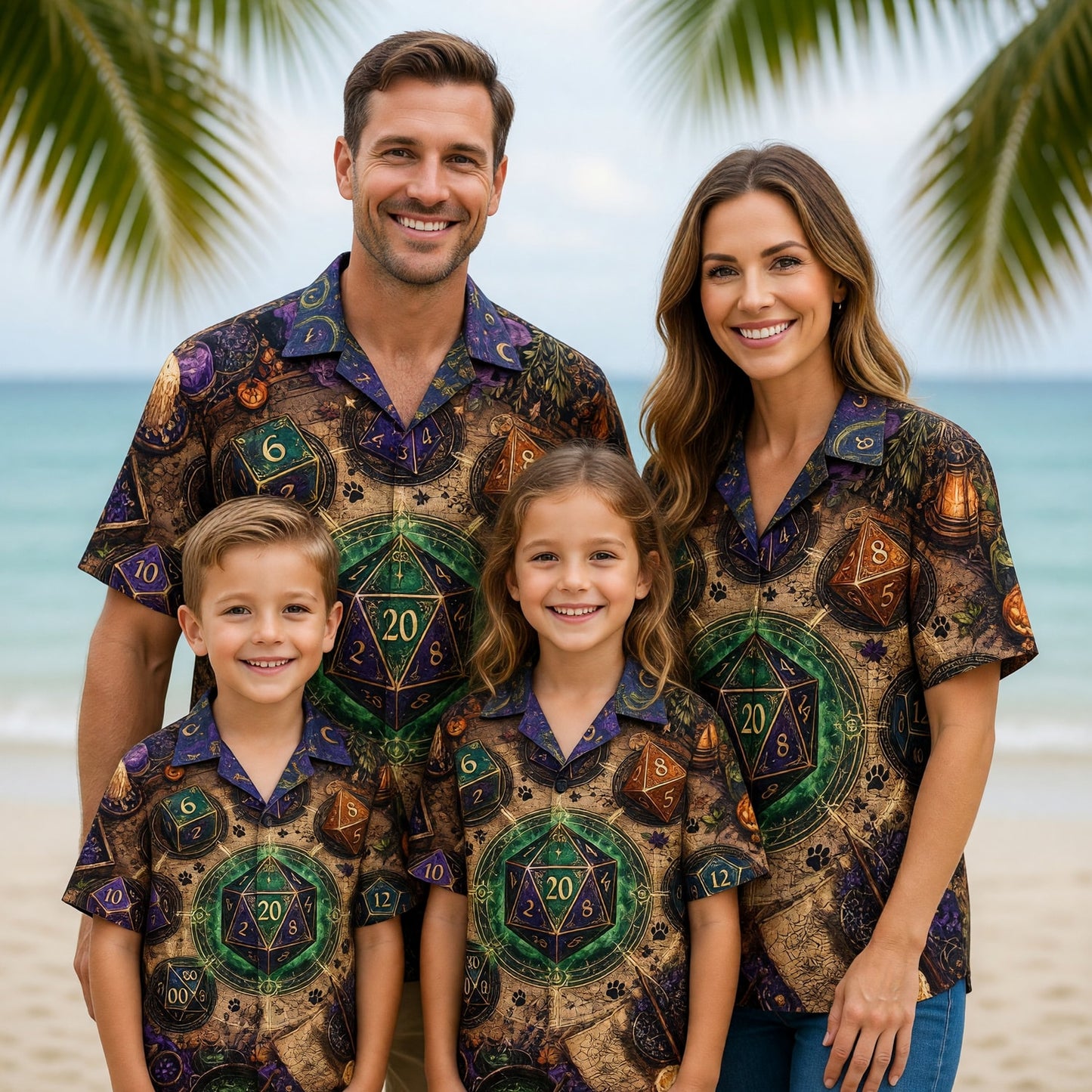 Mystic Dice Hawaiian Shirt - Witchy RPG Fantasy Apparel