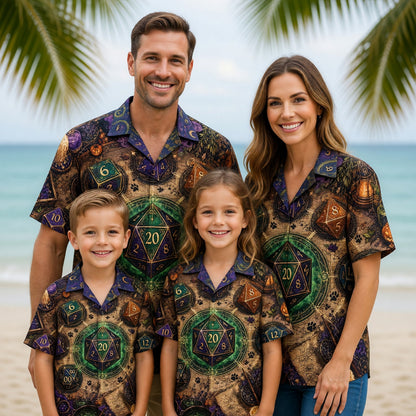 Mystic Dice Hawaiian Shirt - Witchy RPG Fantasy Apparel