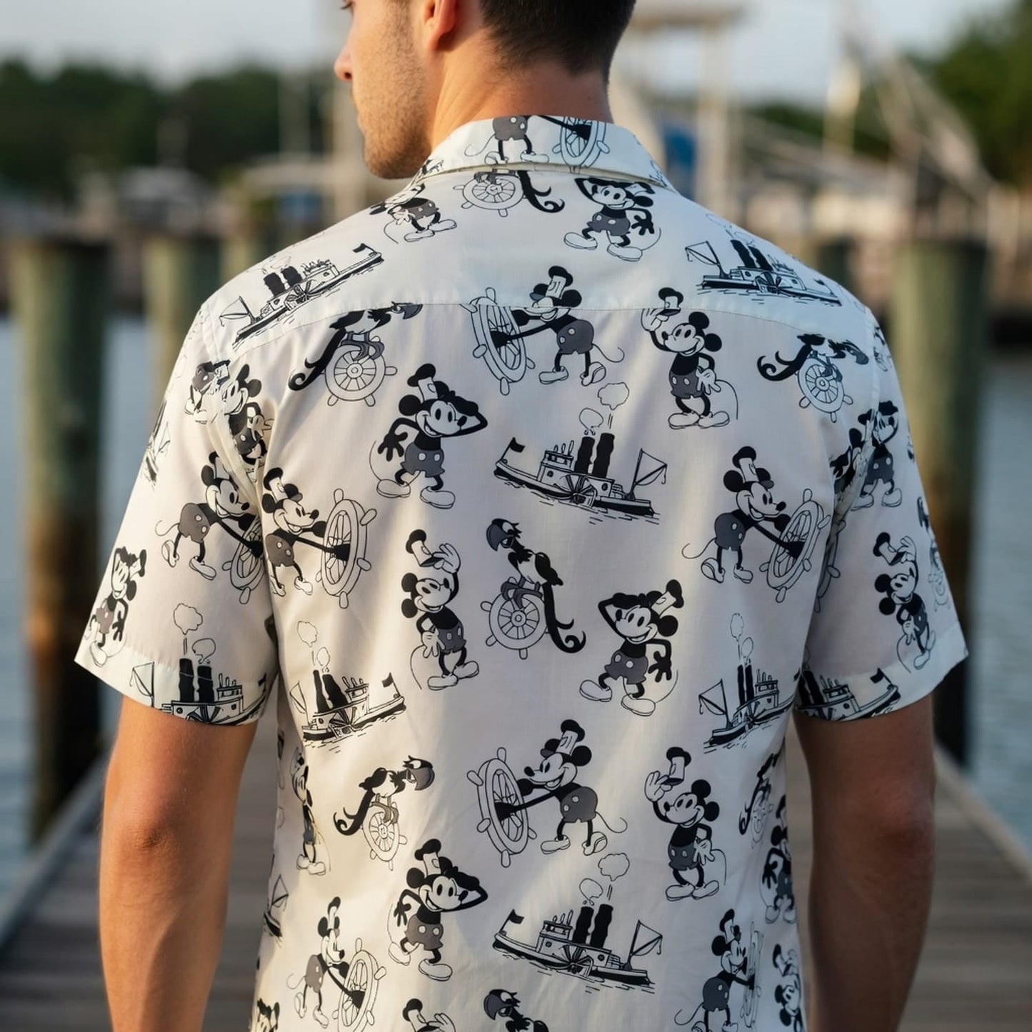 Vintage Steamboat Mouse Hawaiian Shirt - Vintage Sailor Print