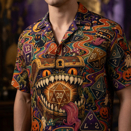 Mimic Hawaiian Shirt - Halloween RPG Dice Gaming