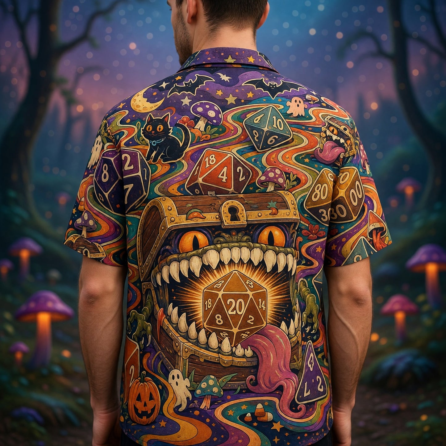 Mimic Hawaiian Shirt - Halloween RPG Dice Gaming