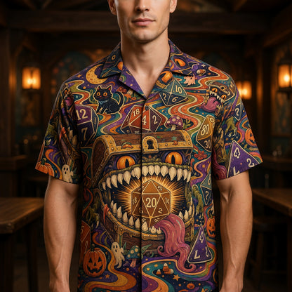 Mimic Hawaiian Shirt - Halloween RPG Dice Gaming