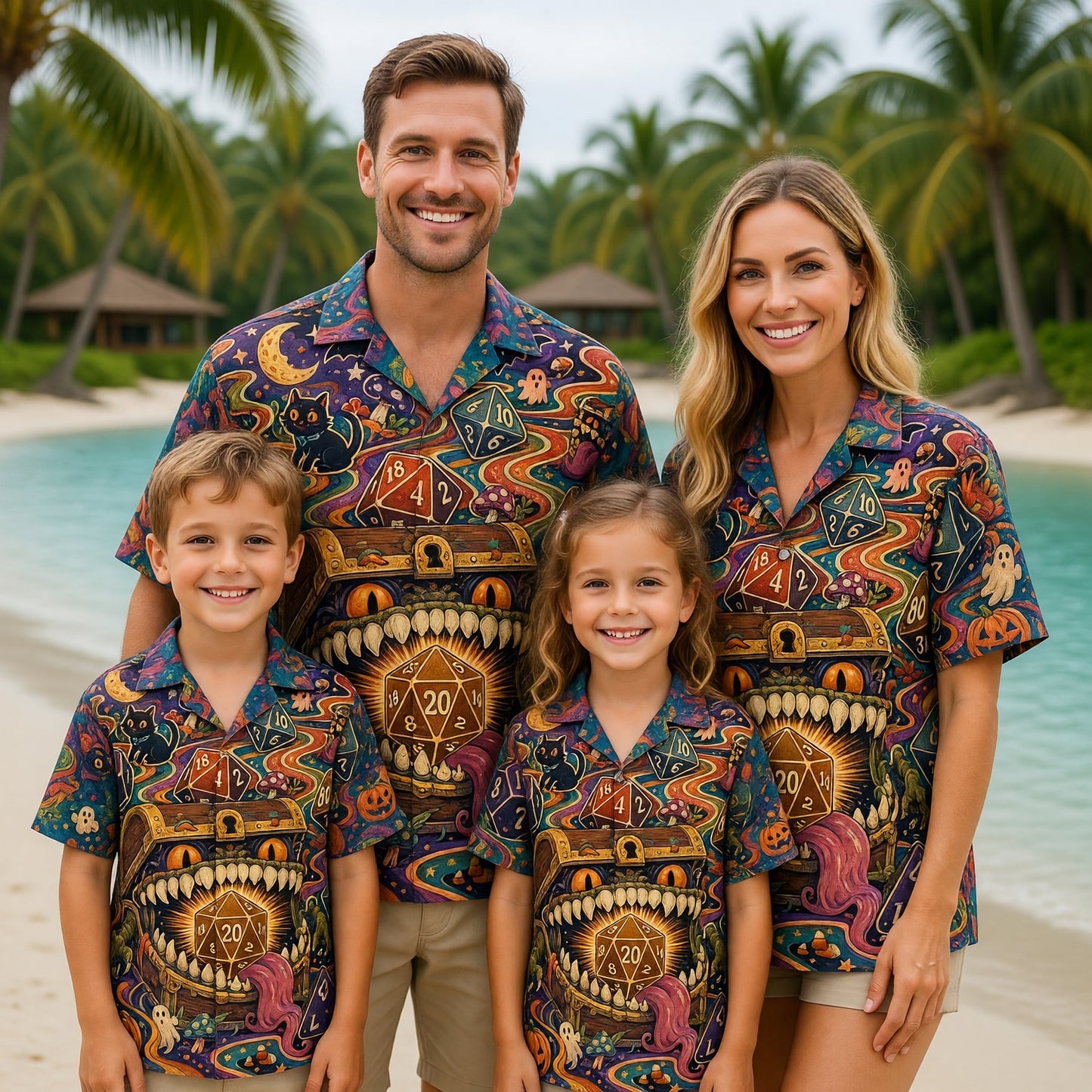 Mimic Hawaiian Shirt - Halloween RPG Dice Gaming
