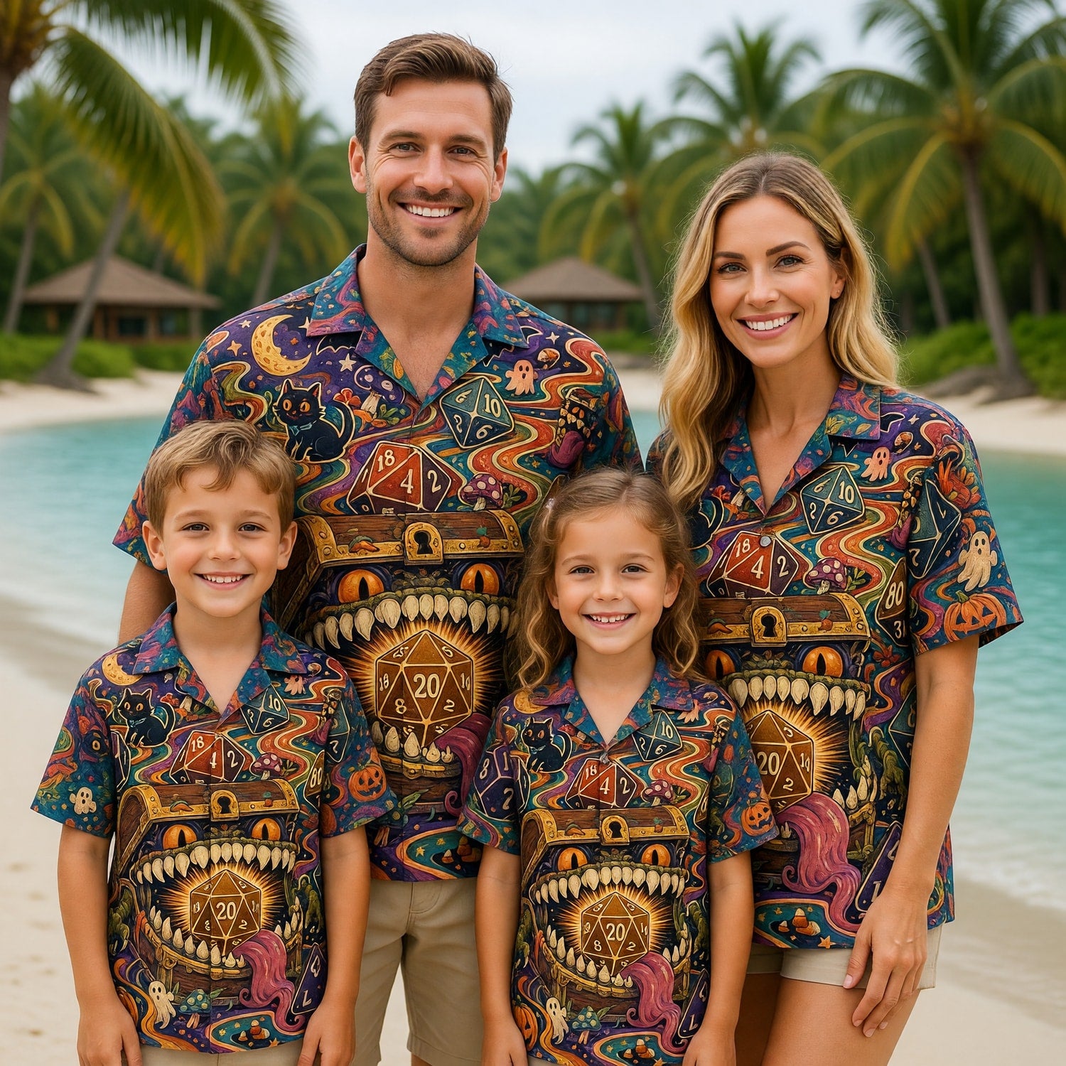 Mimic Hawaiian Shirt - Halloween RPG Dice Gaming
