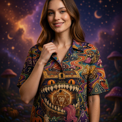 Mimic Hawaiian Shirt - Halloween RPG Dice Gaming