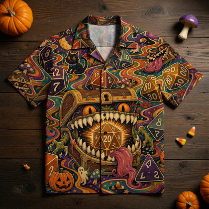 Mimic Hawaiian Shirt - Halloween RPG Dice Gaming