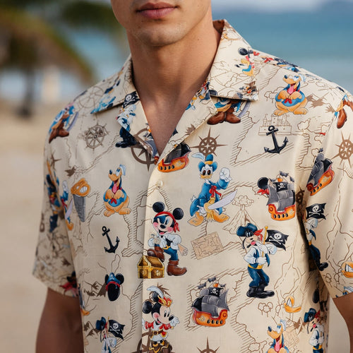 Pirates Hawaiian Shirt - Mouse Cartoon Beach Apparel
