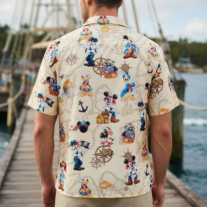 Pirates Hawaiian Shirt - Mouse Cartoon Beach Apparel