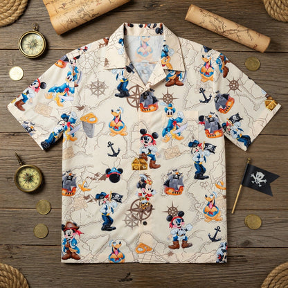 Pirates Hawaiian Shirt - Mouse Cartoon Beach Apparel