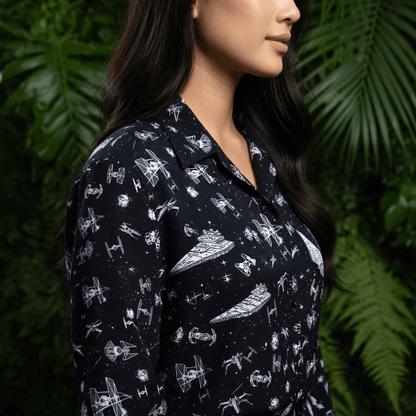 Galactic Spaceship Premium Hawaiian Shirt - Galaxy Aloha