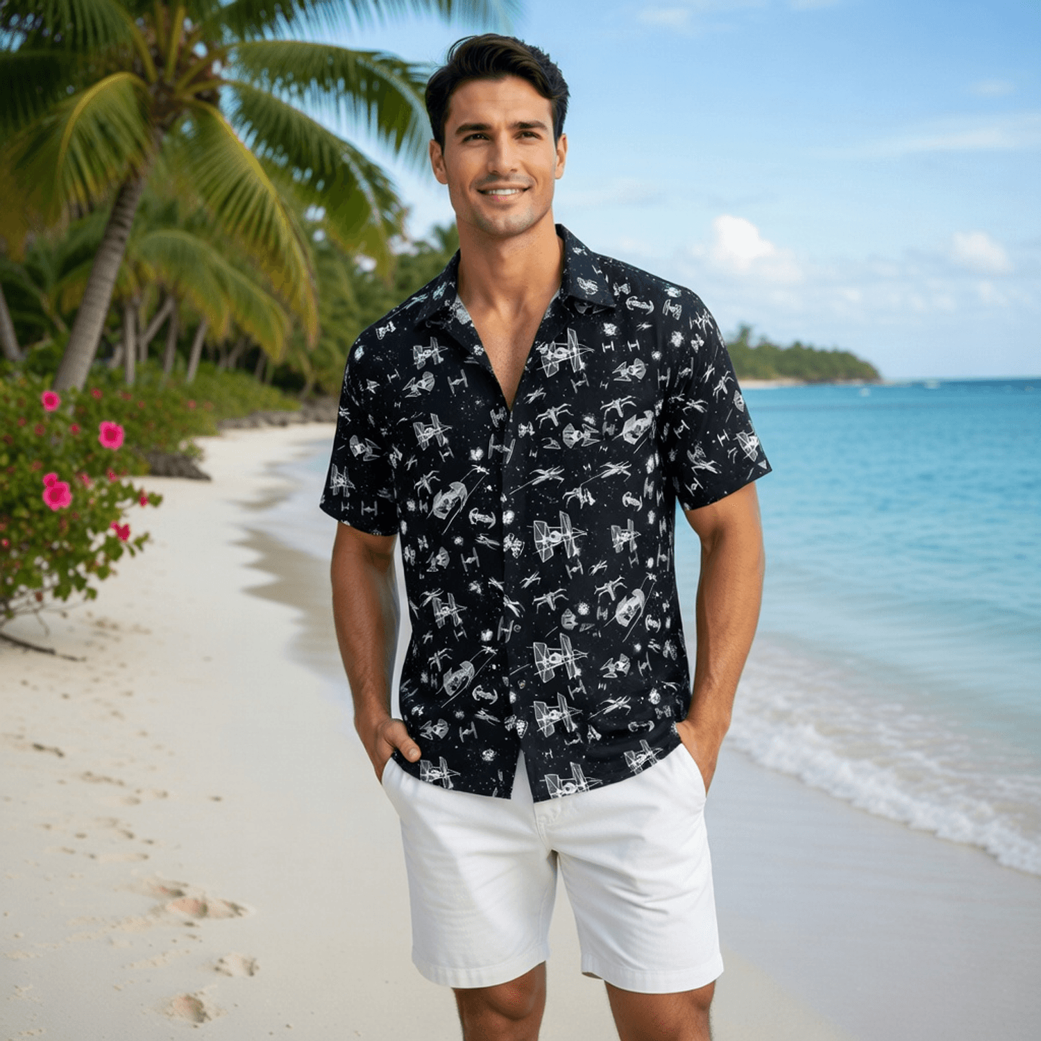 Galactic Spaceship Premium Hawaiian Shirt - Galaxy Aloha