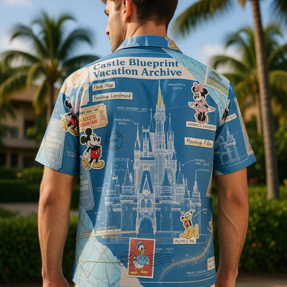 Castle Park Hawaiian Shirt - Vintage Blueprint Archive