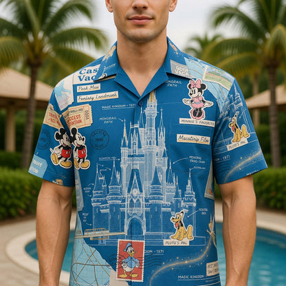 Castle Park Hawaiian Shirt - Vintage Blueprint Archive