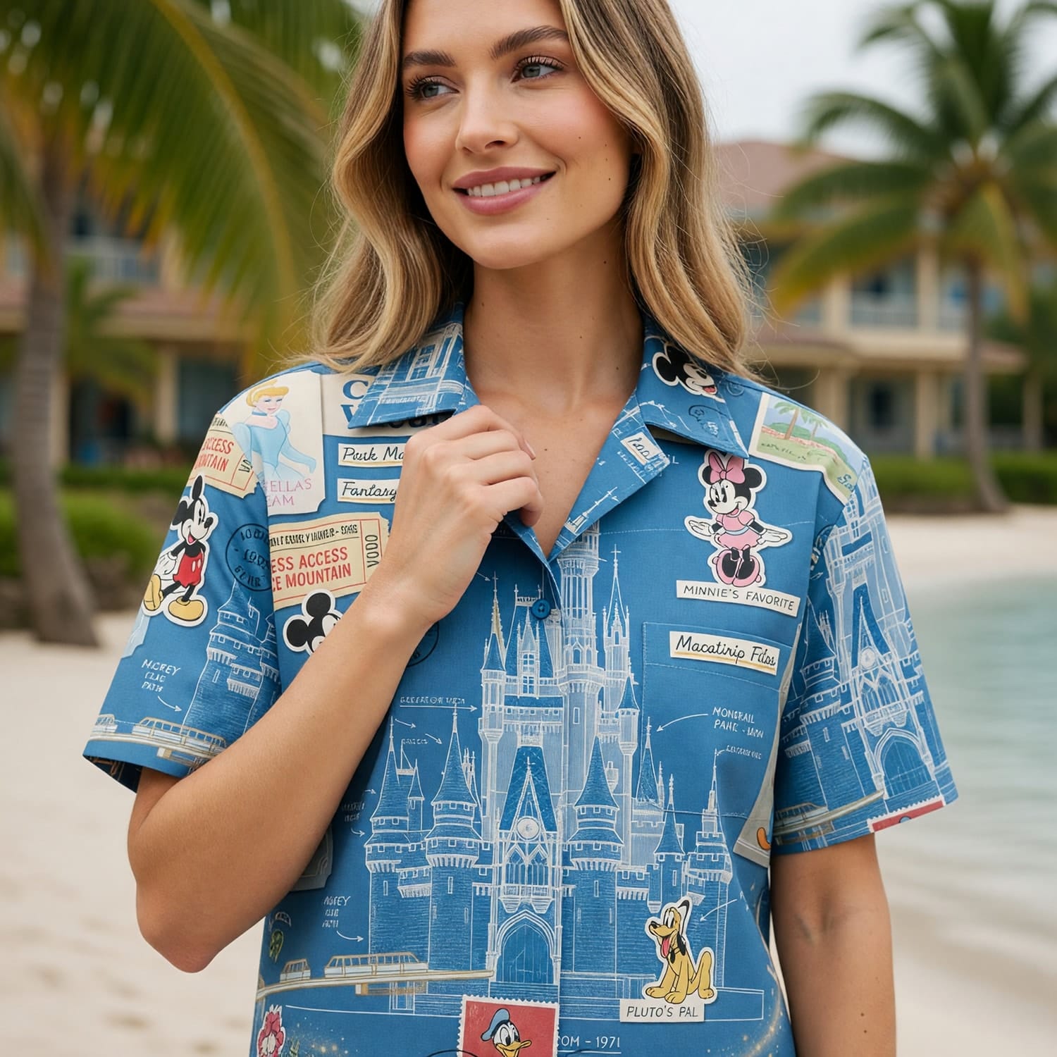 Castle Park Hawaiian Shirt - Vintage Blueprint Archive