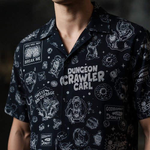 Dungeon Crawler Hawaiian Shirt - LitRPG Book Pattern Apparel