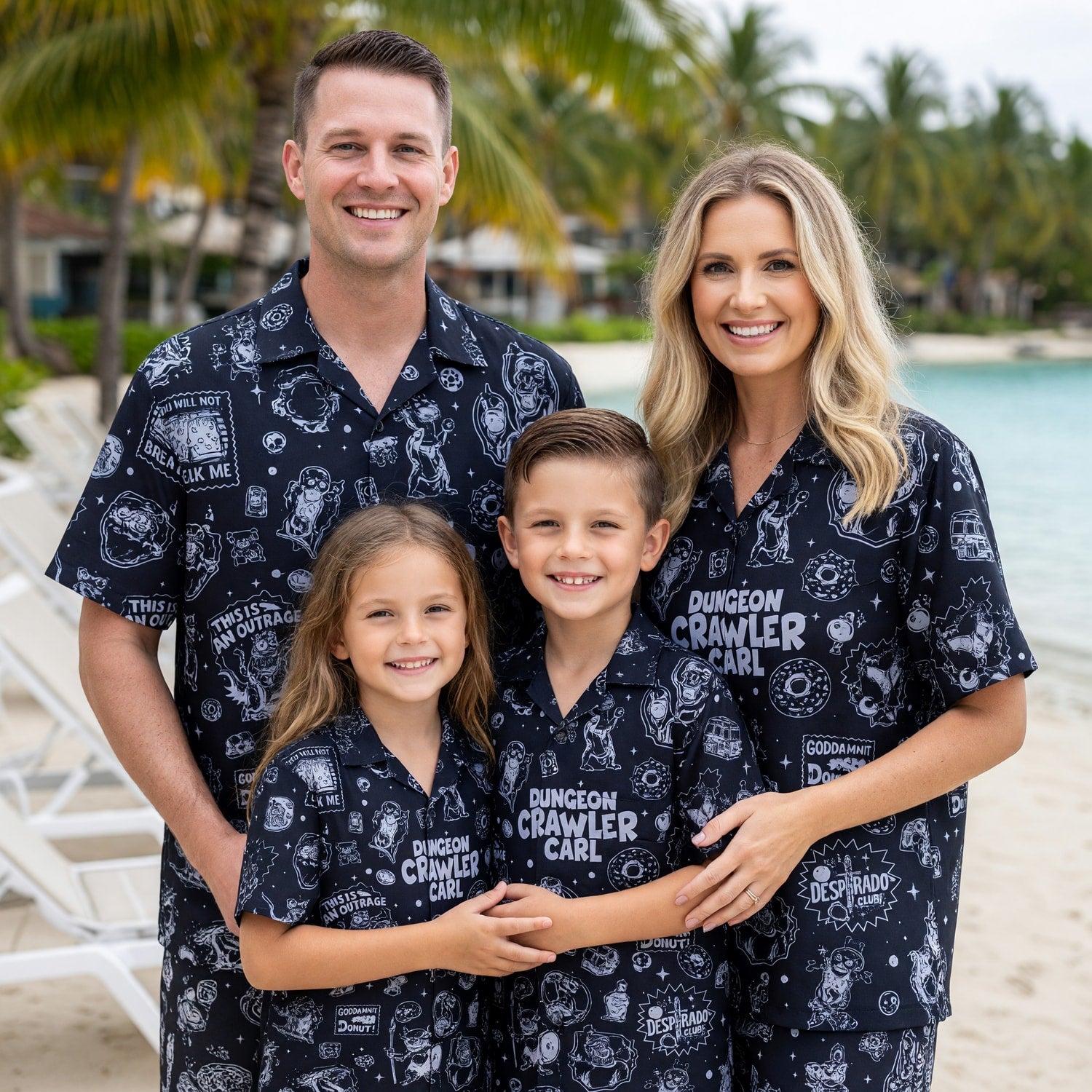 Dungeon Crawler Hawaiian Shirt - LitRPG Book Pattern Apparel