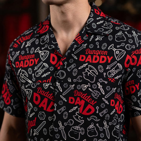 Dungeon Daddy Hawaiian Shirt - Dad Gamer RPG Apparel