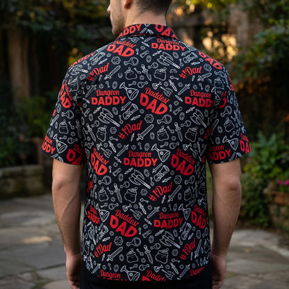Dungeon Daddy Hawaiian Shirt - Dad Gamer RPG Apparel